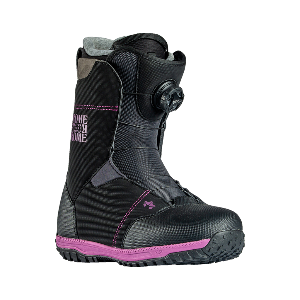 Rome Women's Stomp BOA snowboard boots with black and pink colour