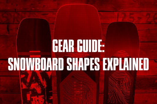 Snowboard gear guide explaining the different shapes like direction twin, true twin & directional snowboards