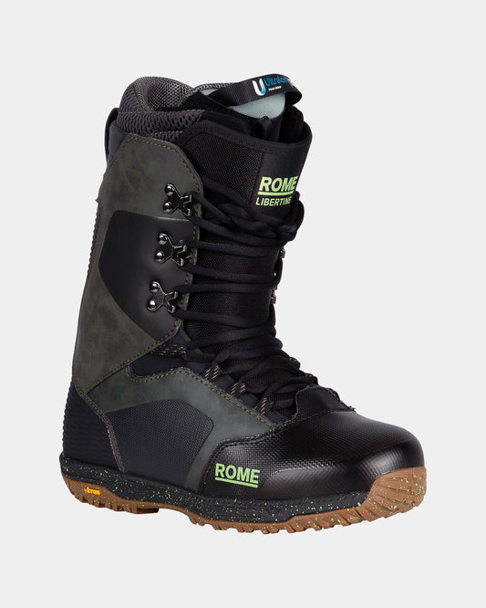 features-bg-black/olive Libertine Lace 2025 | Rome Snowboards™ snowboard boots men