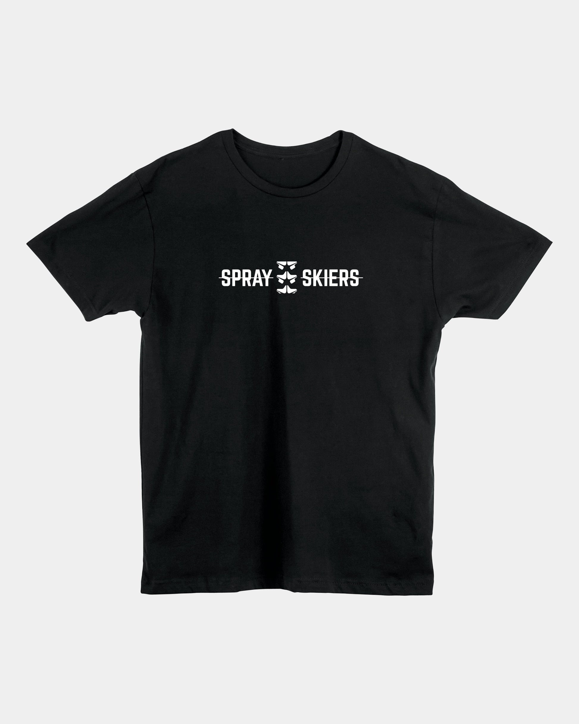 rome snowboards apparel spray skiers tshirt black 2023-2024 1