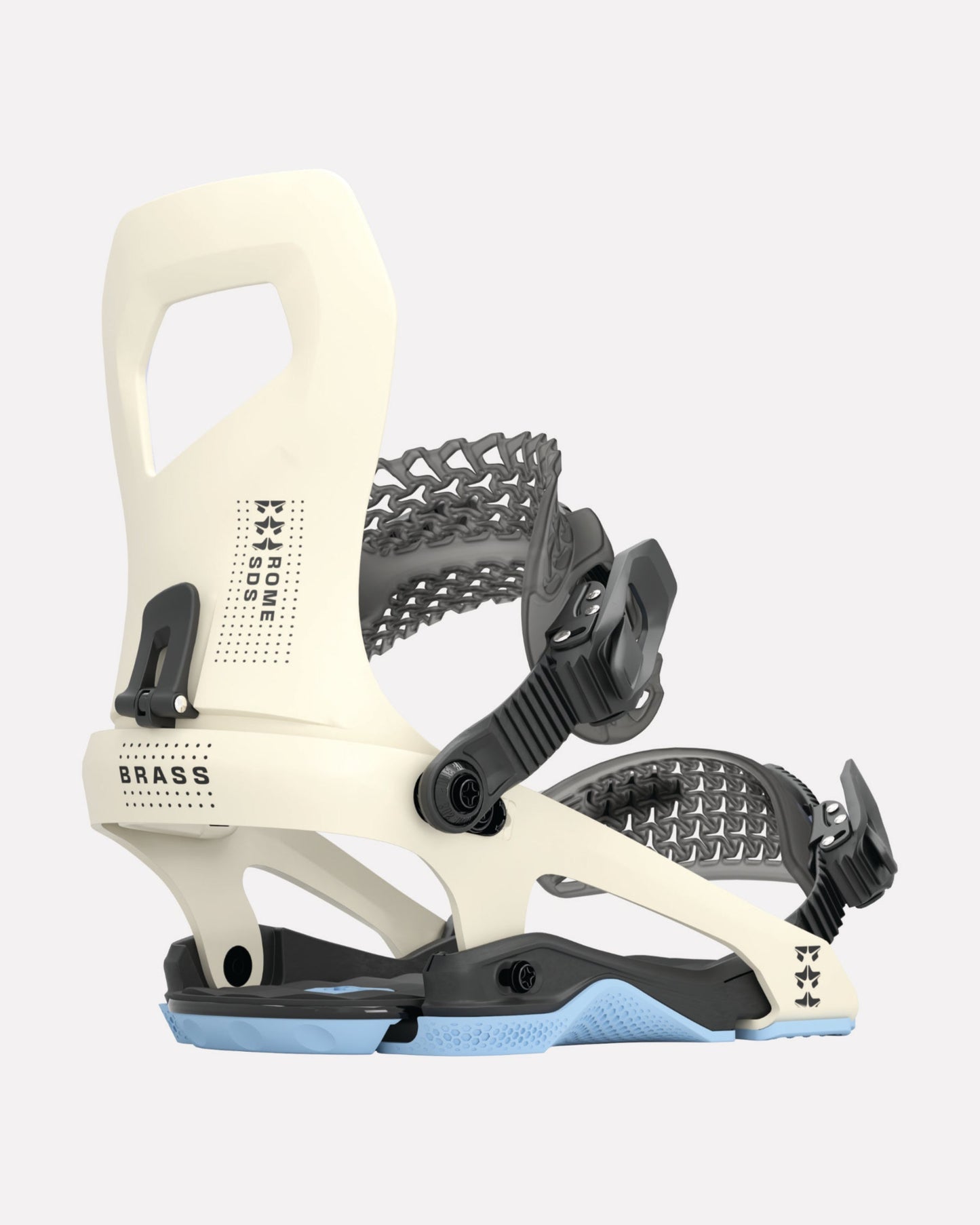 rome snowboards bindings brass bone white 2023-2024 1