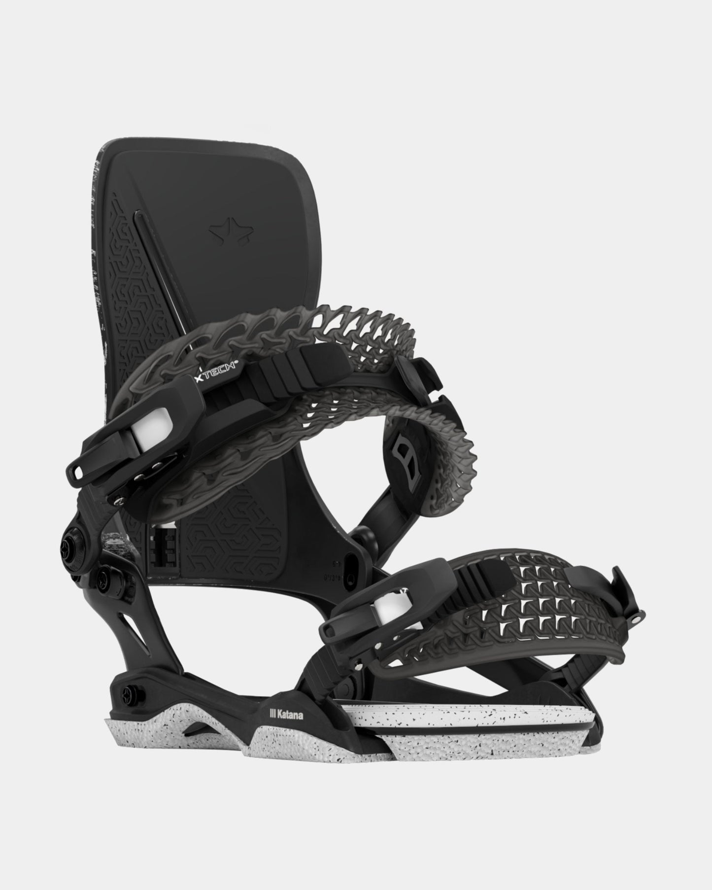rome snowboards bindings katana black white 2023-2024 3
