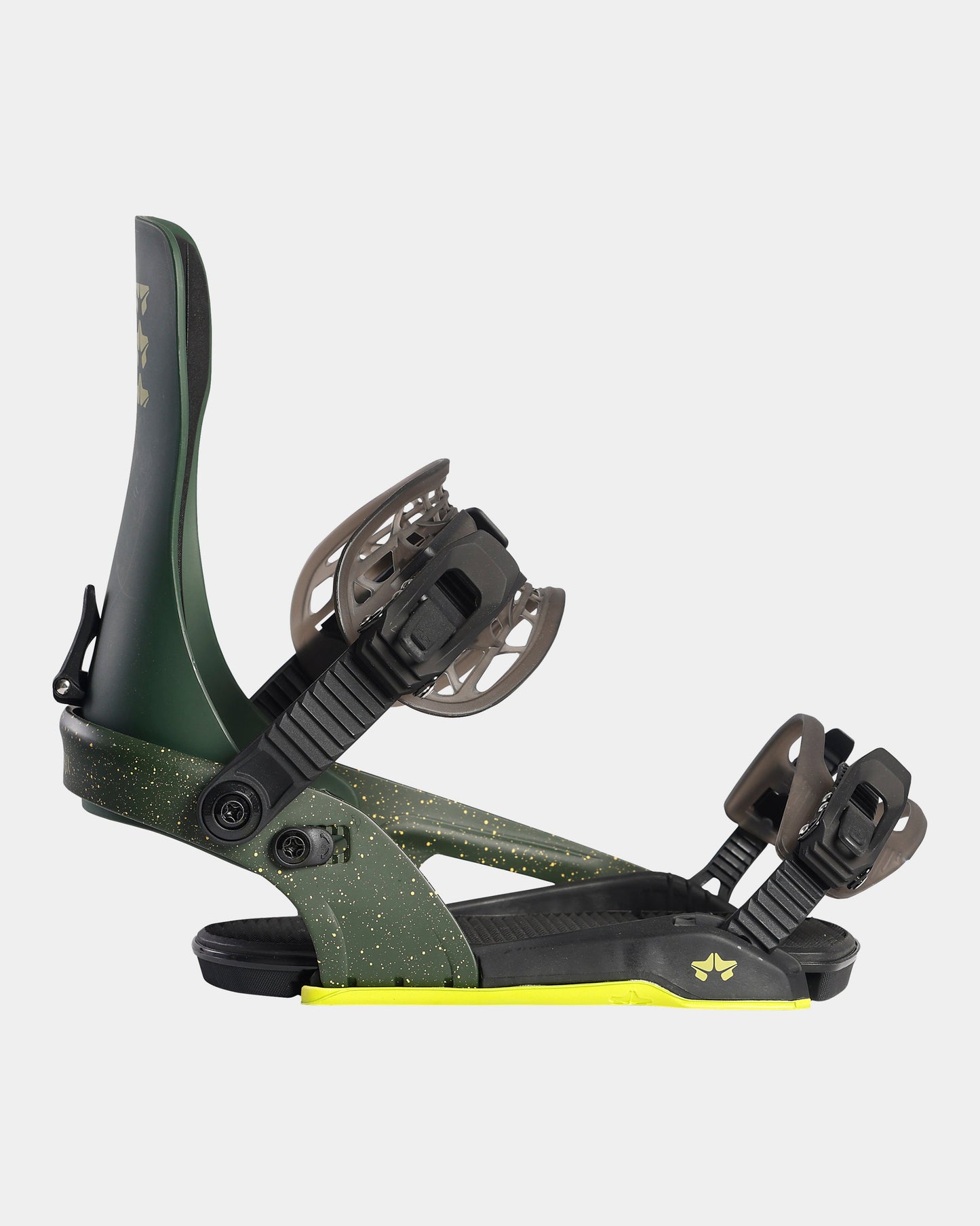 Rome Crux 2022 rome bindings product photo from the side cover shot in the studio color swamp